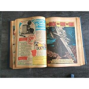 1940s Book Of Bound Comics WWII Science Zorro Joan Of Arc Vintage Ads Etc